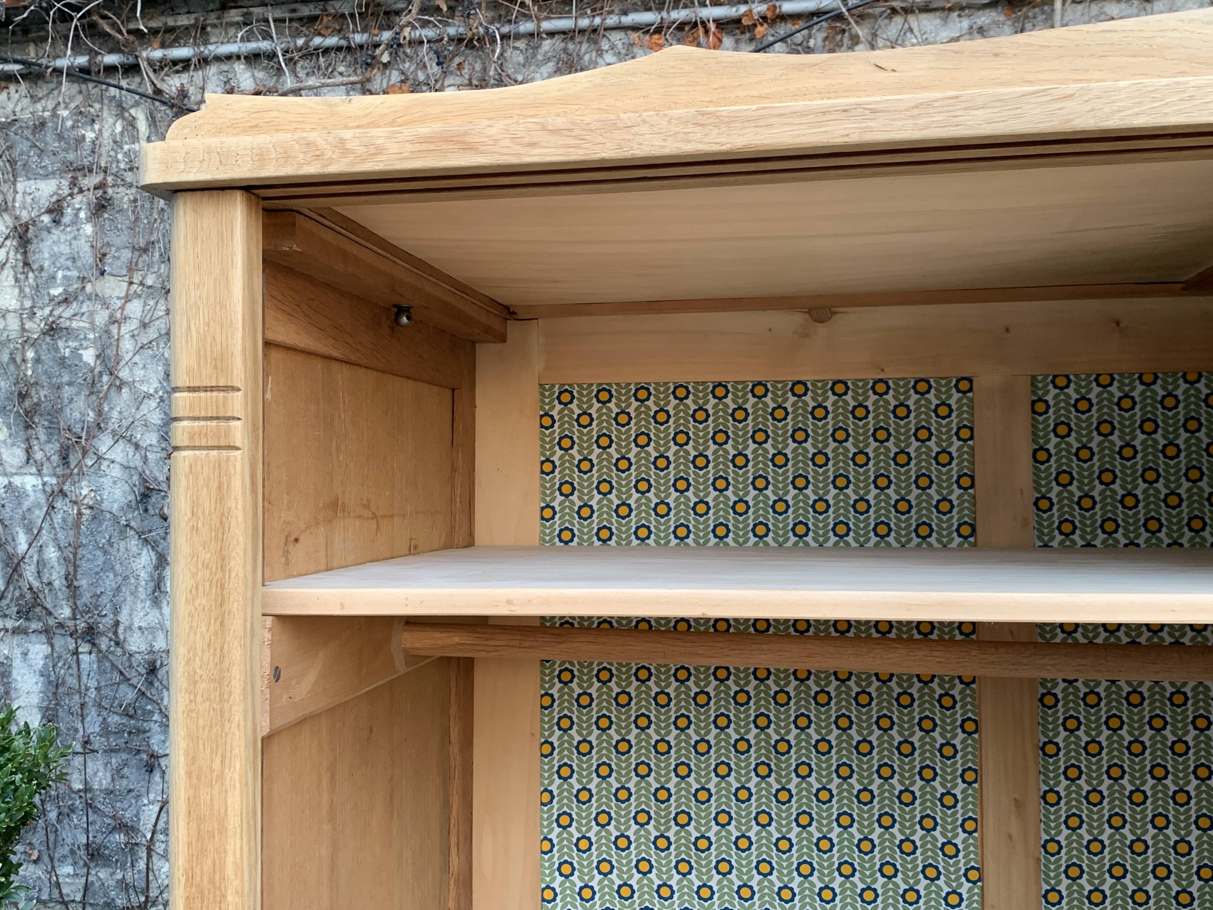 Parisian art deco wardrobe sliding doors solid raw oak