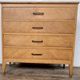 4-drawer chest of drawers in vintage light oak from the 1950s