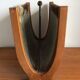Review door from the 50s and 60s in wood and cowhide