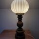 Vintage pleated globe table lamp
