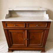 Antique wooden furniture, white marble – dressing table, console, toilet furniture.