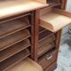 old double filing cabinet with curtains in oak professional furniture