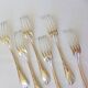 6 punched silver metal forks 2106224