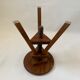 Wooden tripod stool with vintage screw