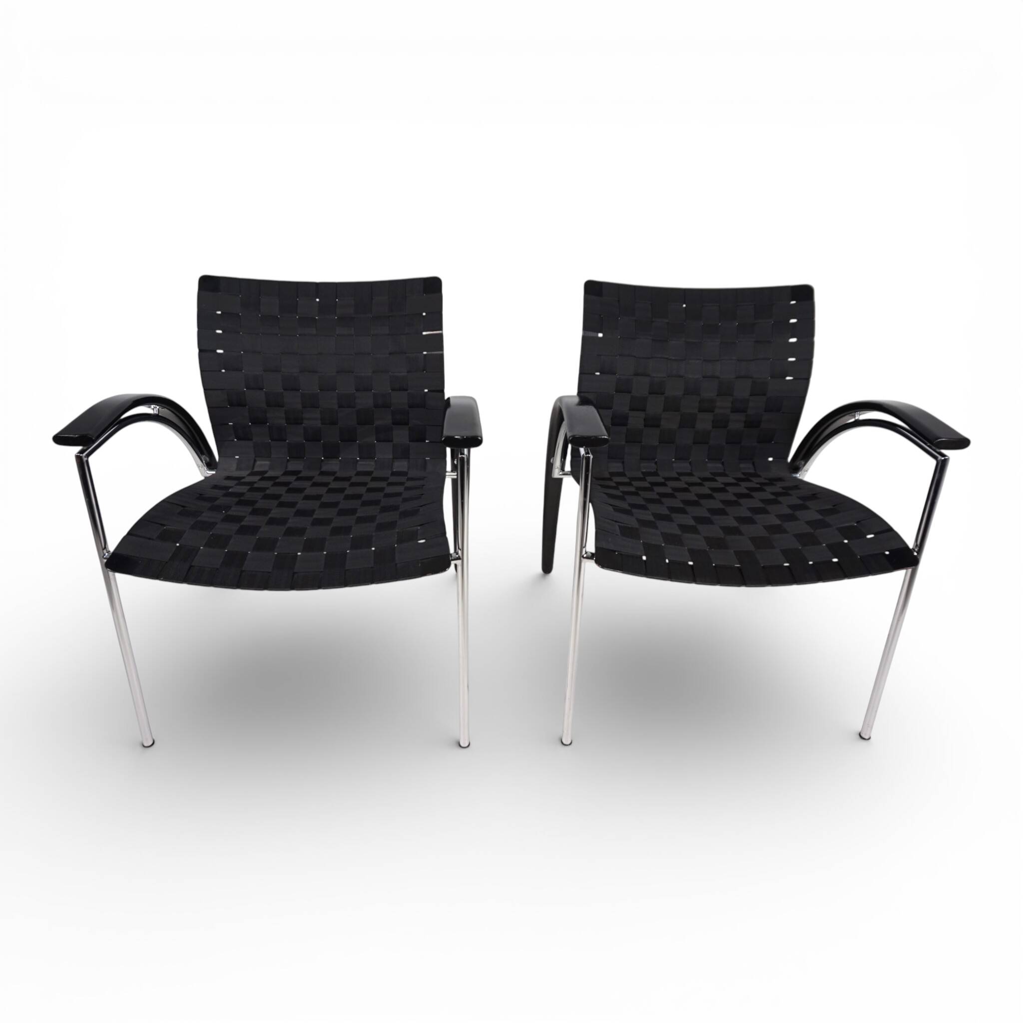 Thonet set of 2 lounge chairs by Peter Maly, 1980