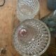 2 Pressed Crystal Roller Vases