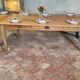 Large authentic farmhouse table made of solid French oak.
