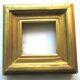 late 19th century square frame, small carved wood frame, gilded with gold leaf