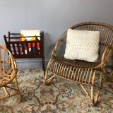 Rattan basket chair