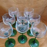 8 Alsatian white wine glasses