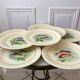 lot of 8 flat plates Gien fish 50s