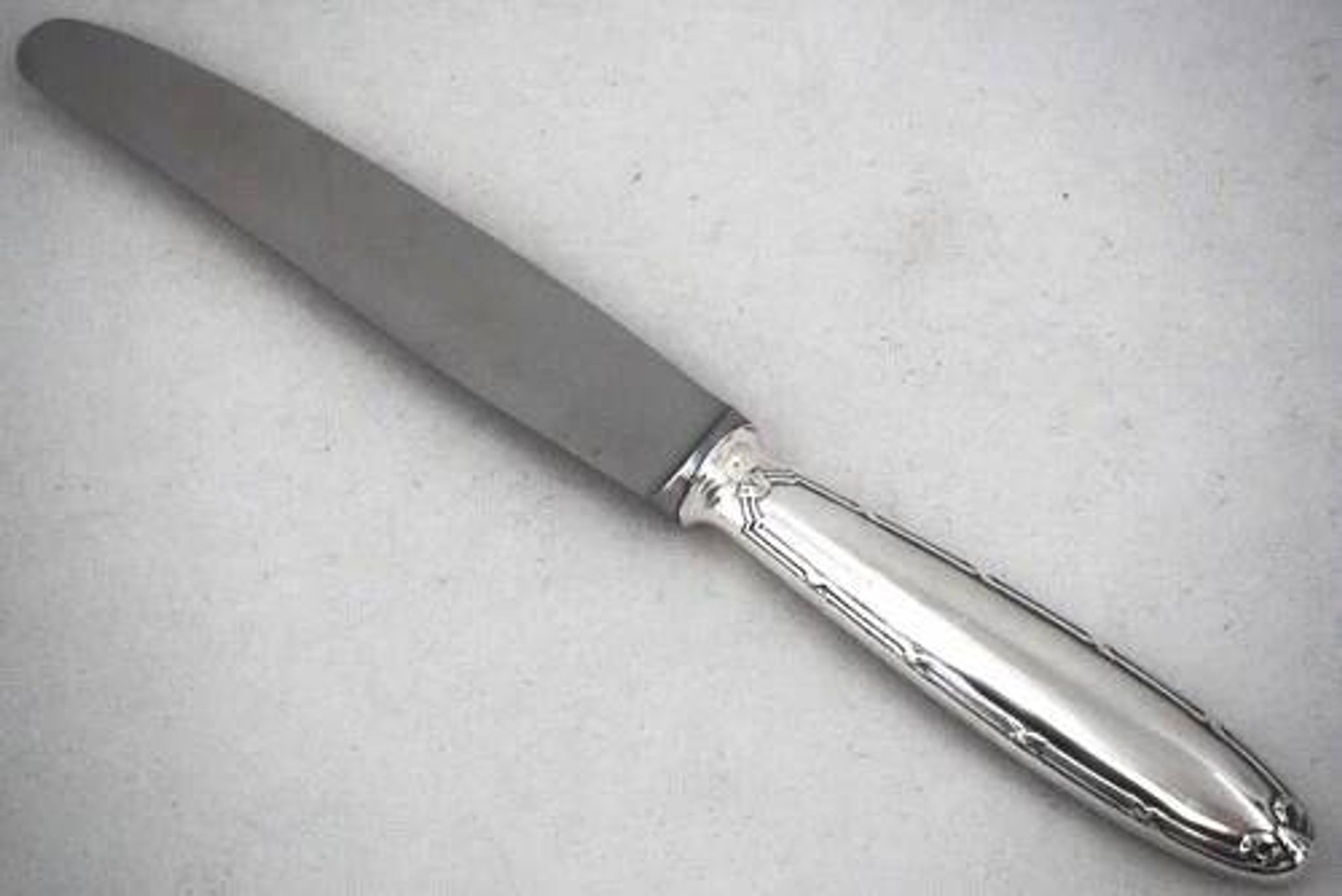 Christofle Rubans, 10 dessert knives, dessert, cheese, silver-plated metal.