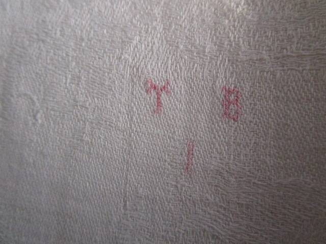 7 large antique damask napkins