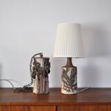 Lampe de table moderne danoise unique Bodil Marie Nielsen avec imprimé feuilles, années 1960