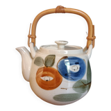 Asian style teapot with bamboo handle