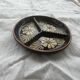 Compartment plate Alsatian pottery vintage floral pattern