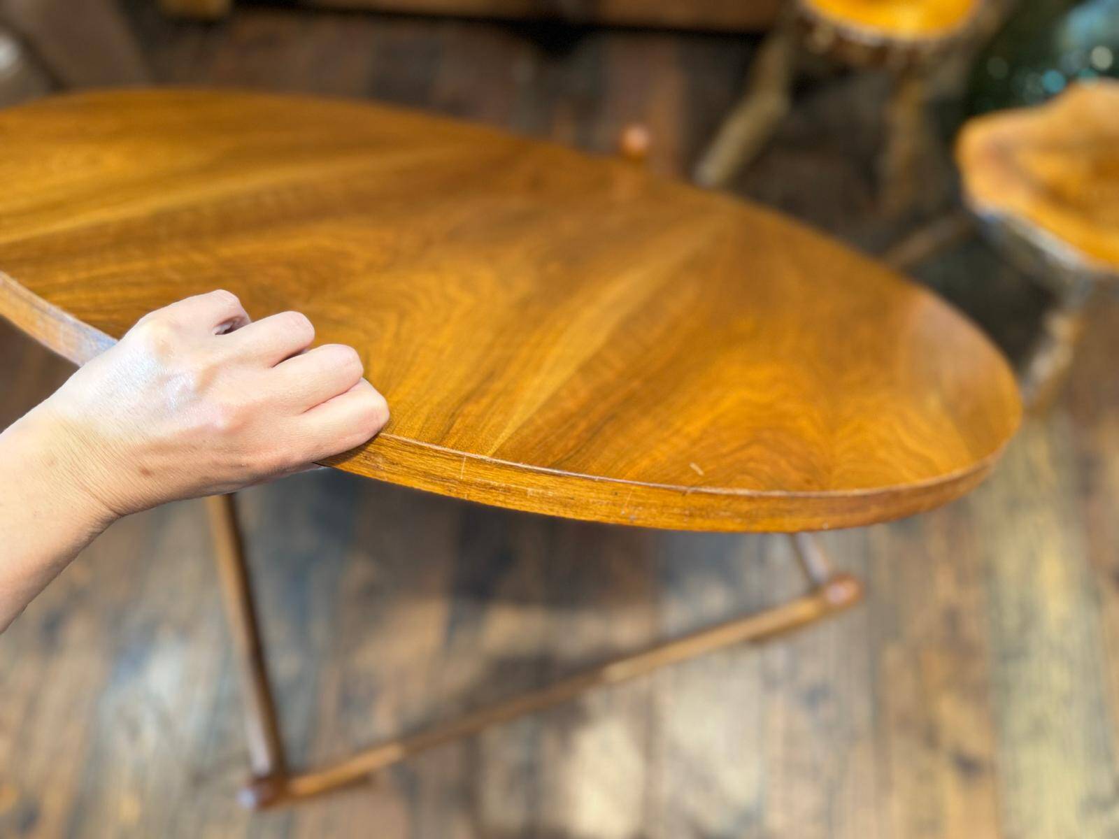 Table basse ronde vintage