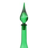 Huge Green Glass Carafe Genie Bottle Empoli Italy 63cm