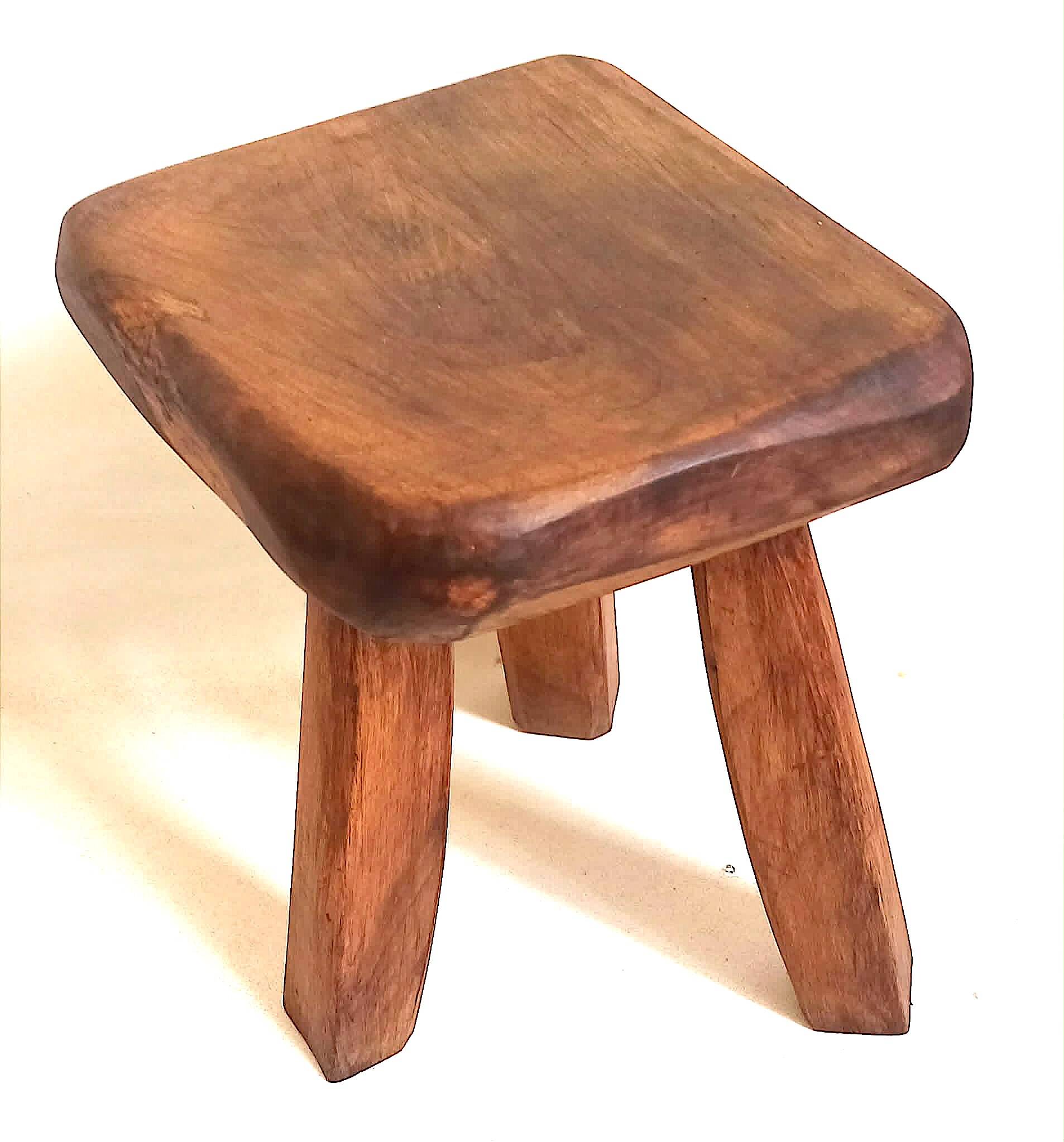 Brutalist tripod stool from the 1960s.