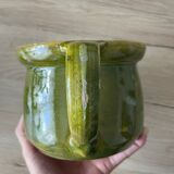 Pitcher  vintage green alsatian pattern