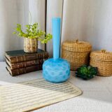 Blue opaline soliflore vase