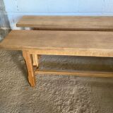 Pair of benches for rustic farmhouse table 1950