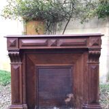 Wooden fireplace mantle