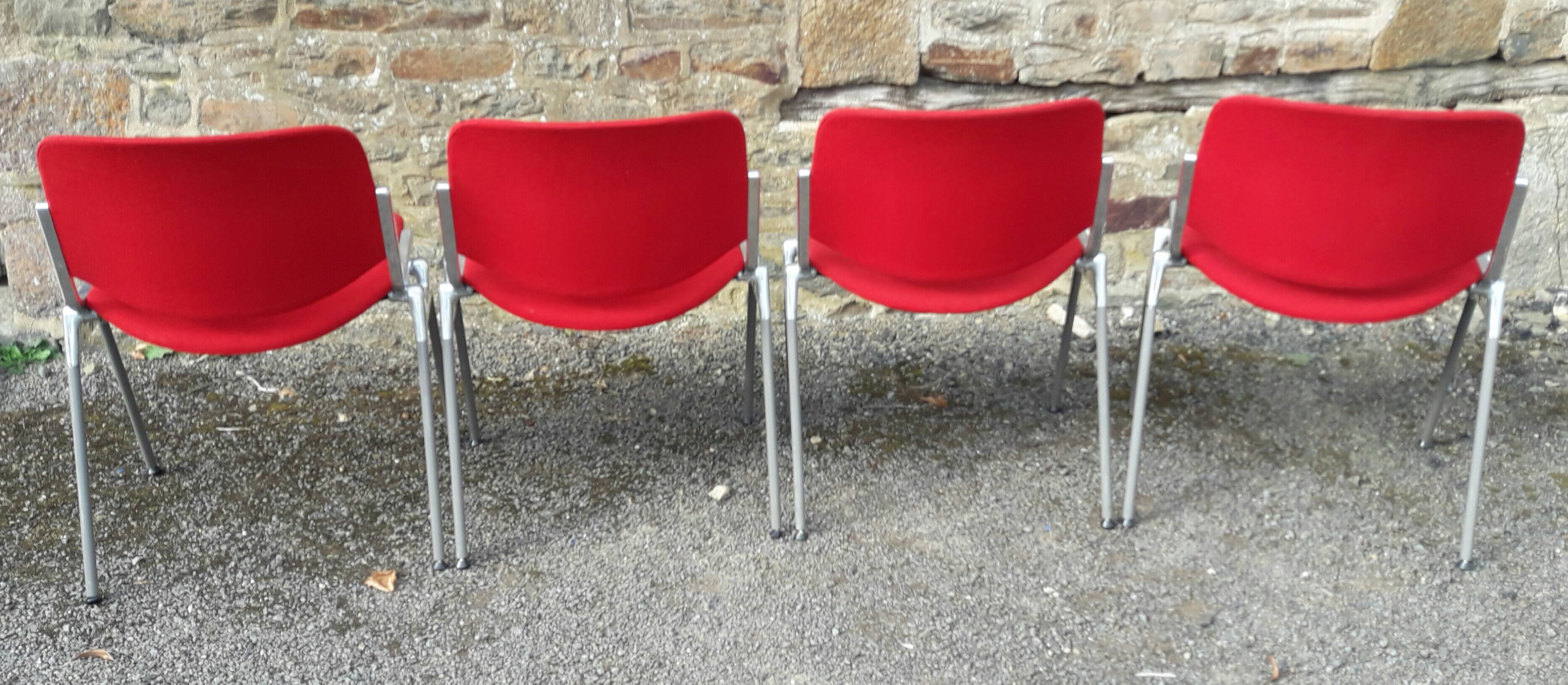 Set of 4 DSC 106 chairs by Giancarlo Piretti for Castelli