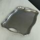 Stainless steel serving tray – Vintage silver-plated metal dish French design