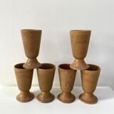 Set of 6 mazagrans stoneware cups