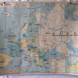 Vintage school map, Europe