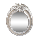 Mirror flower patinated grey and white