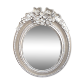 Mirror flower patinated grey and white