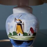 Lampe delf en porcelaine