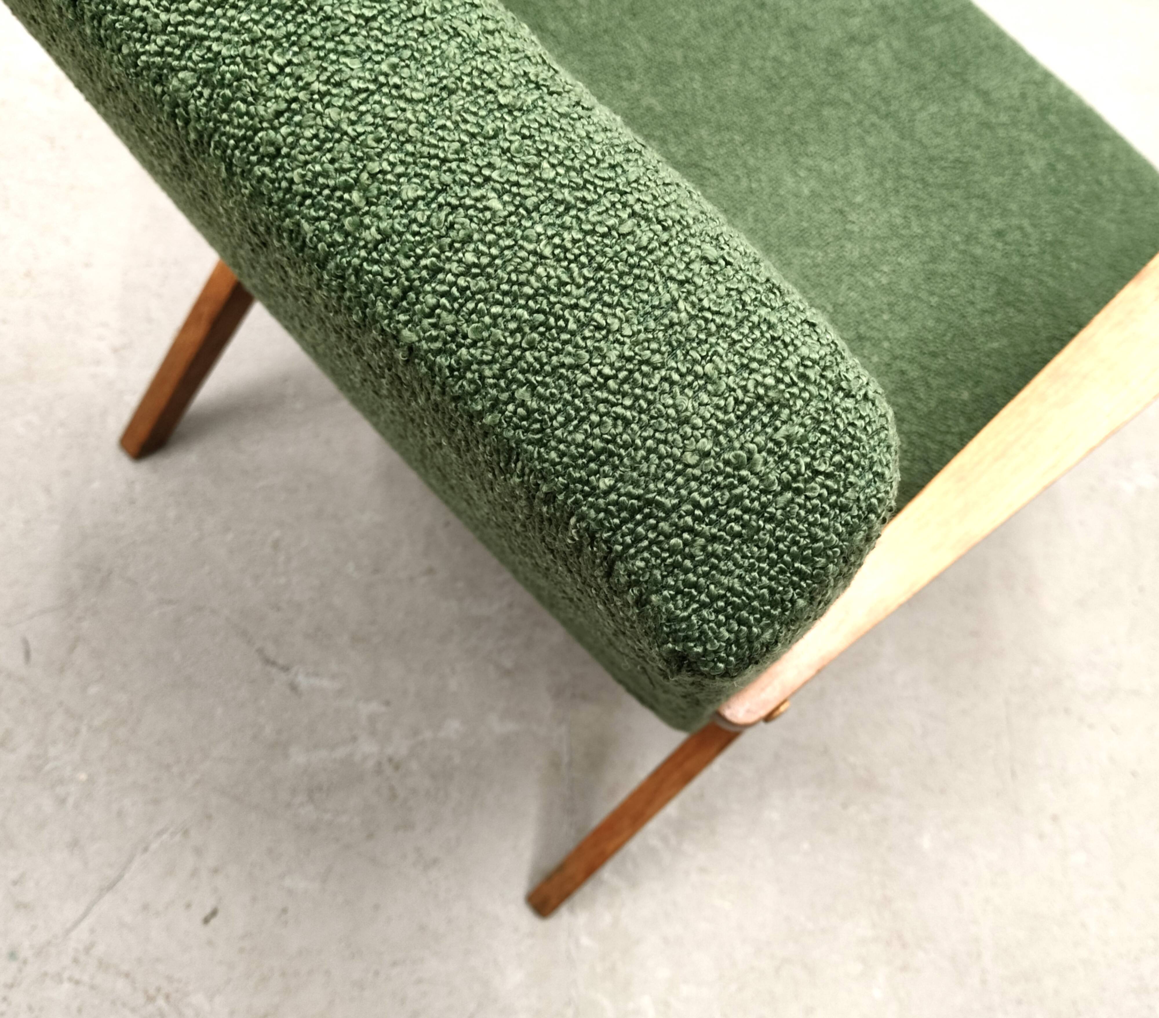 Mid Century Easy Chair Model B - 310 Var in Light Green Buckle