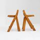 Tabourets de bar vintage italiens en bois et corde, lot de 2