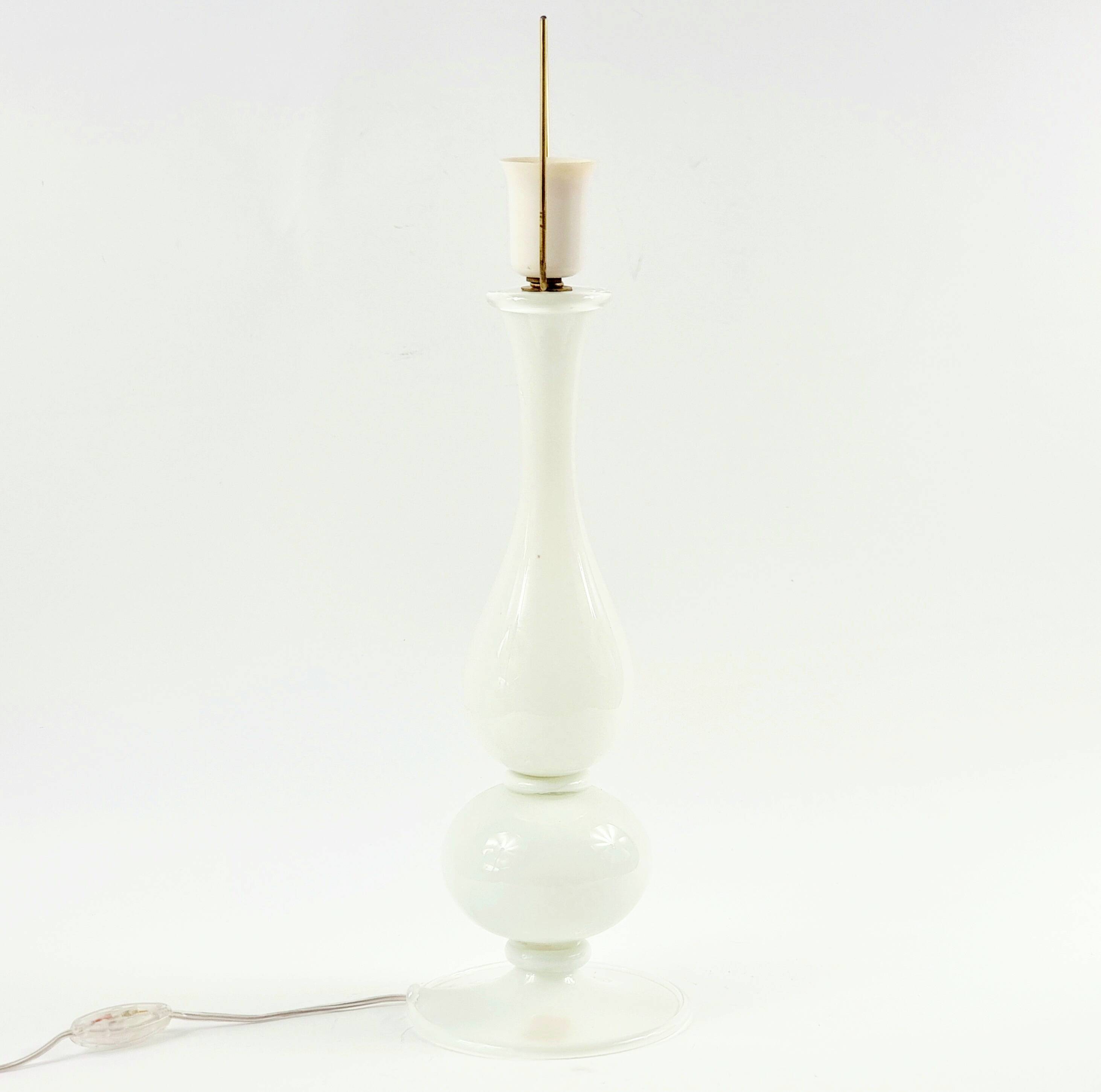 Labelled Mid-Century Murano Glass Table Lamp - Barovier & Toso, 1940s/50s