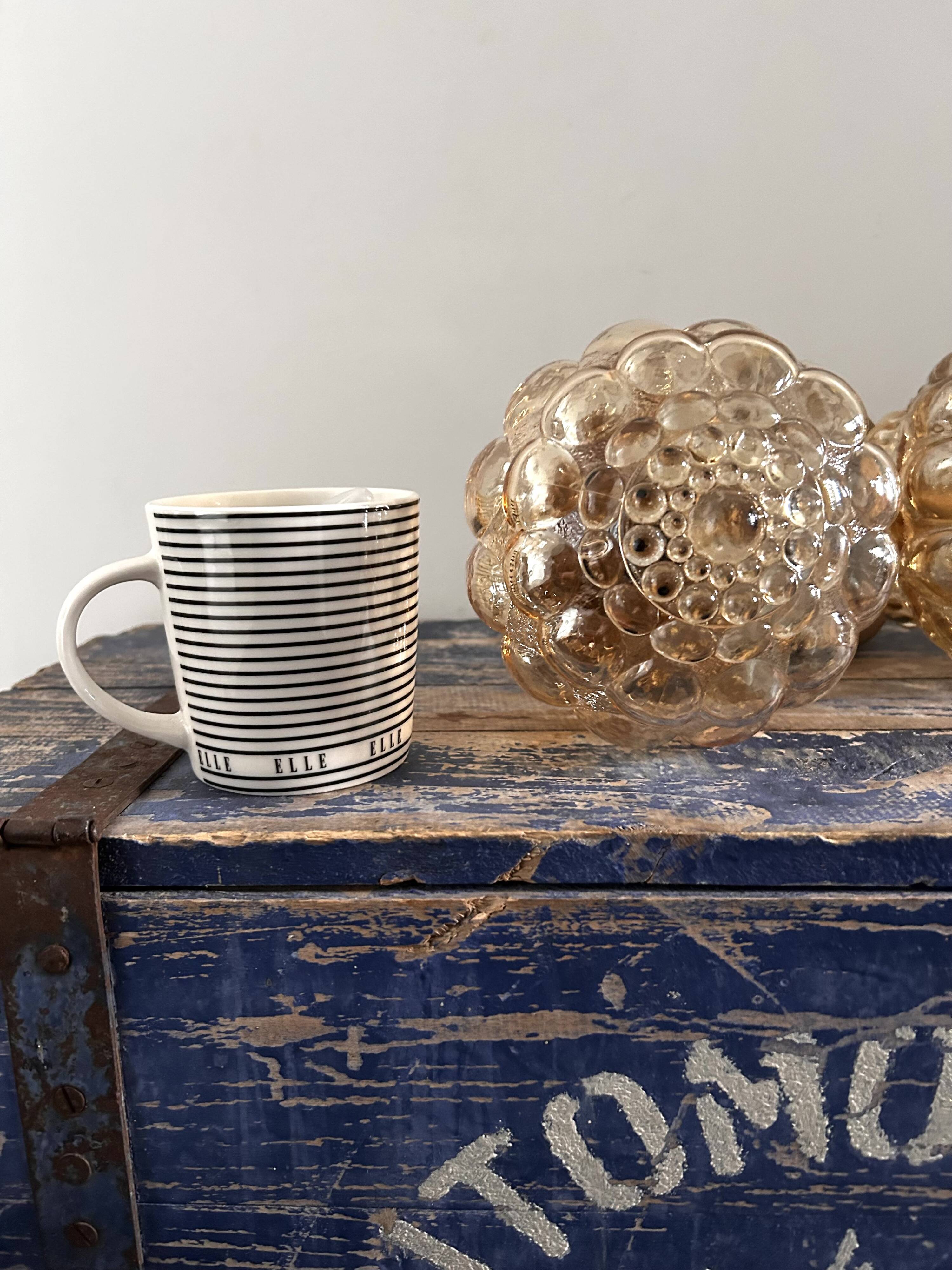 Pair of Scandinavian golden globe wall lights