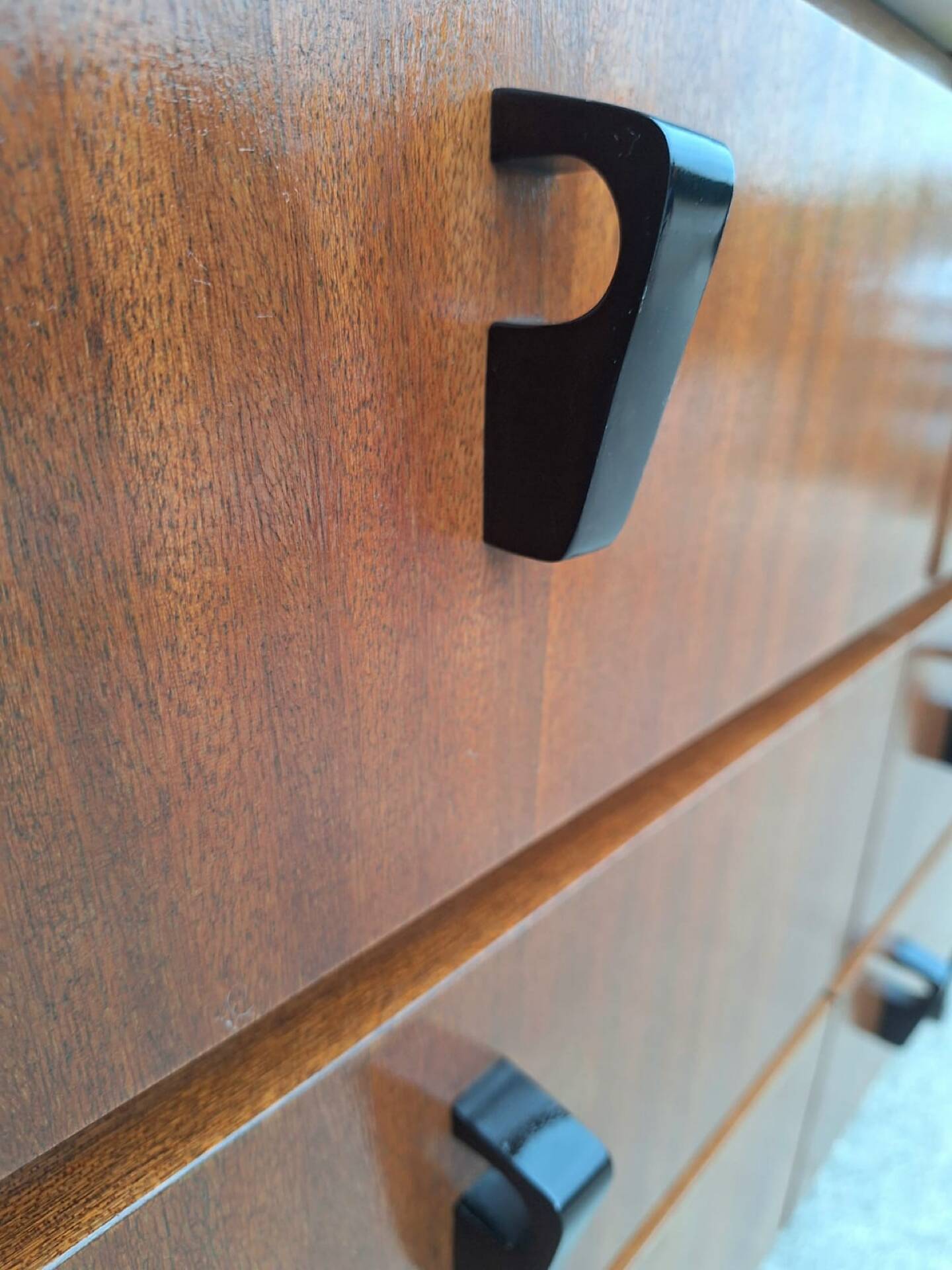 Vintage teak sideboard, large antique chest of drawers.