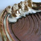 Flamed stoneware dish