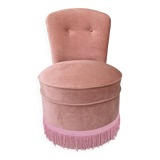 Toad armchair, vintage velvet fireside chair