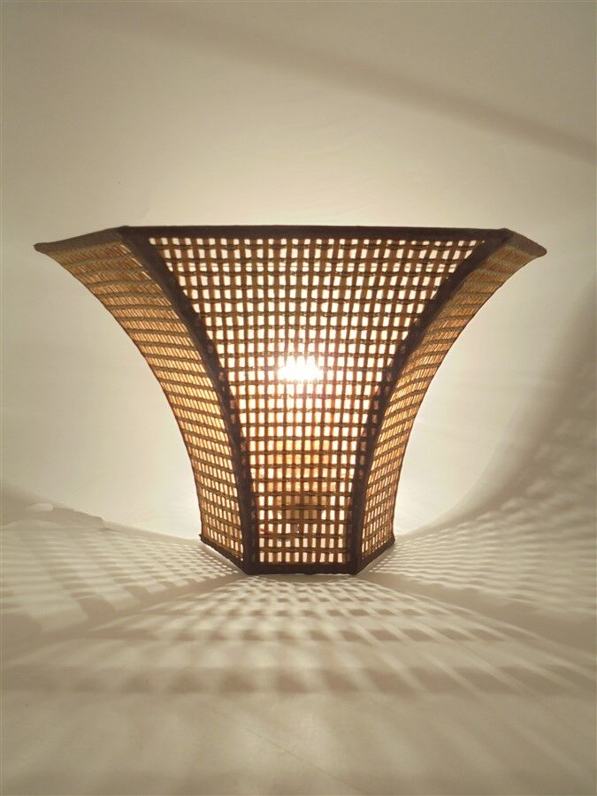 Wicker wall wall light