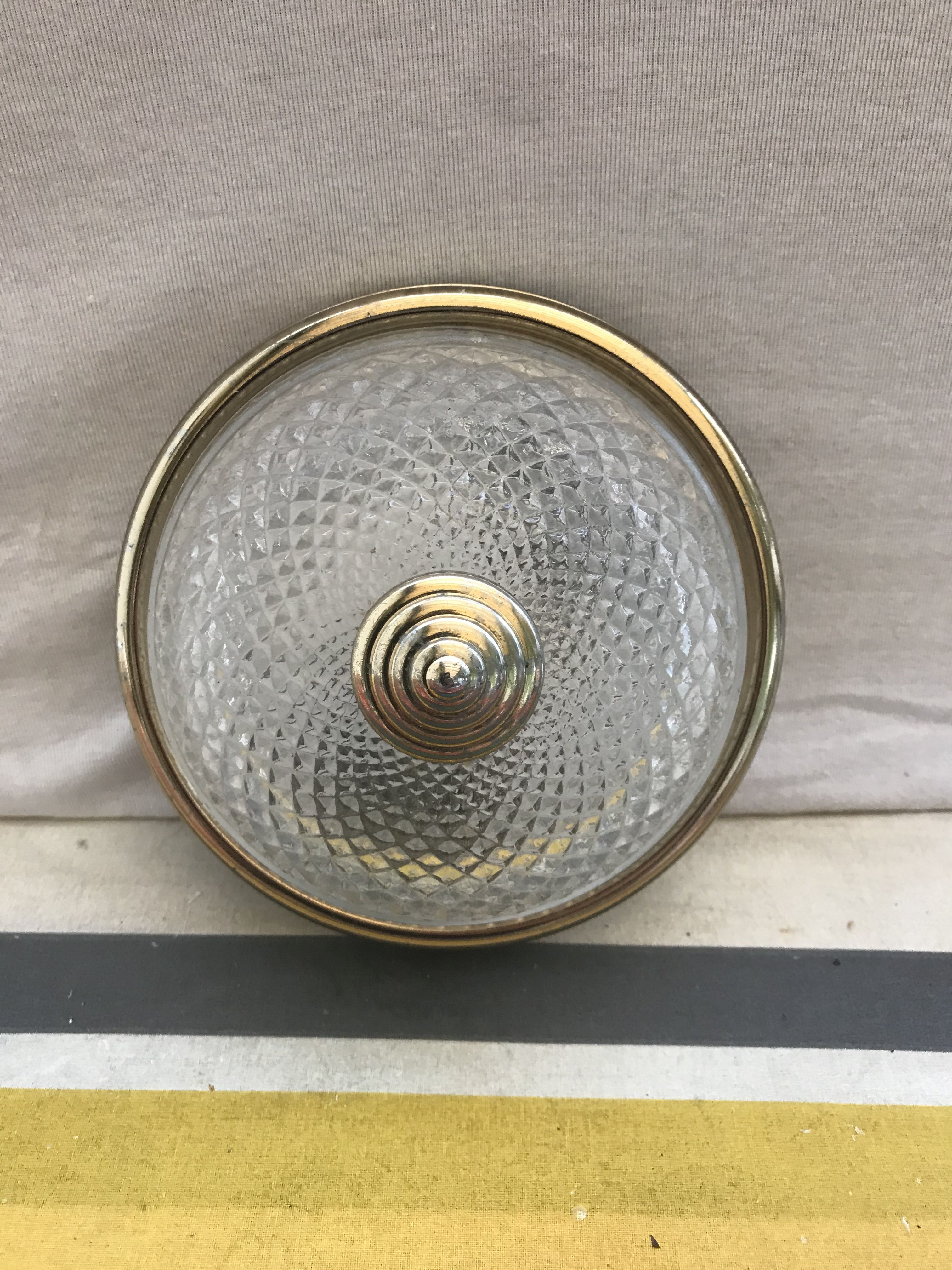 Round glass ceiling light