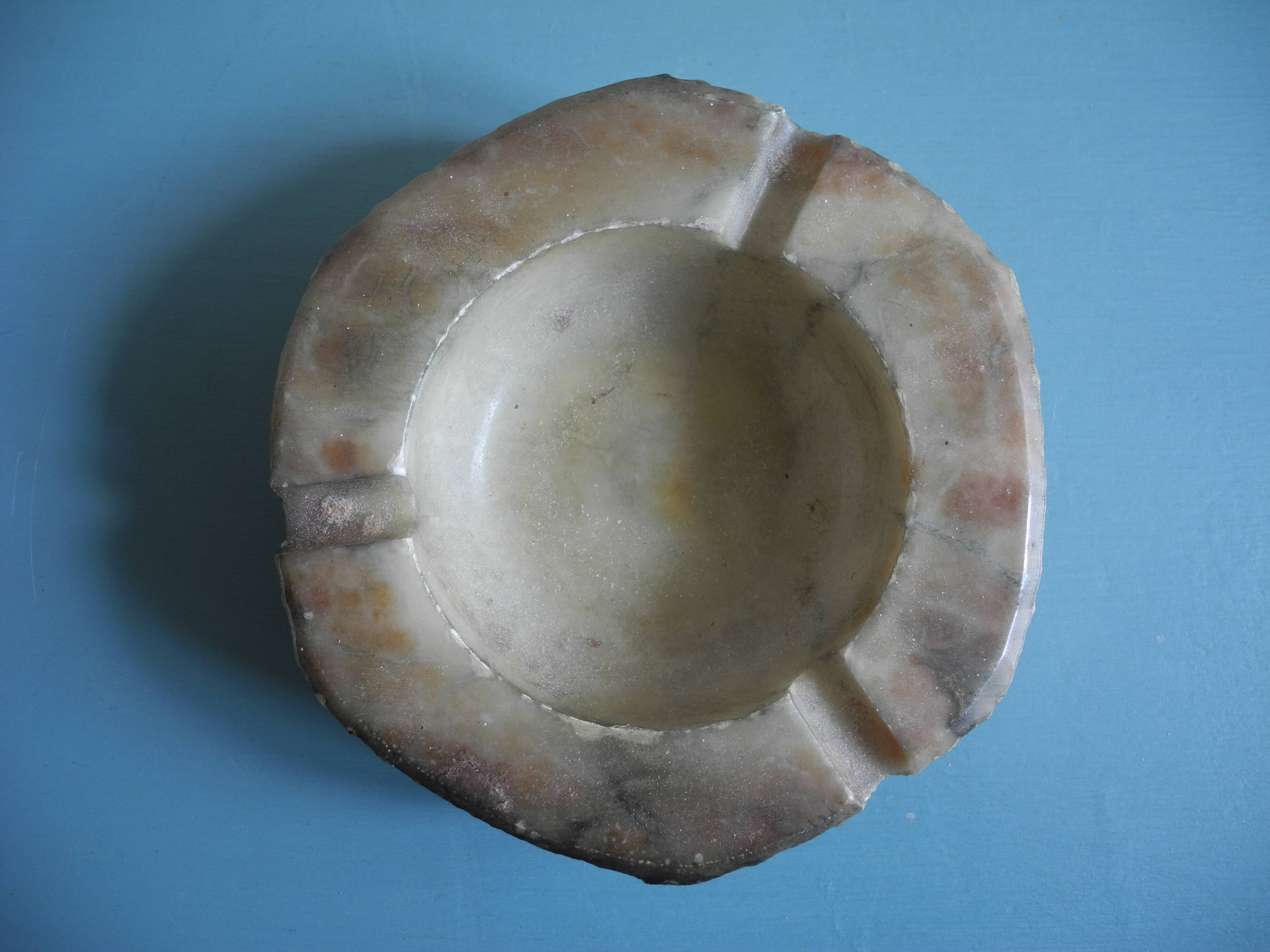 Old alabaster ashtray retro vintage decor alabaster ashtray 60s