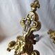 Chenet ancien bronze paire cheminée porte buches