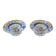 Pair of crystal candle holders, Cristal d'Arques model J. Durand 1980.