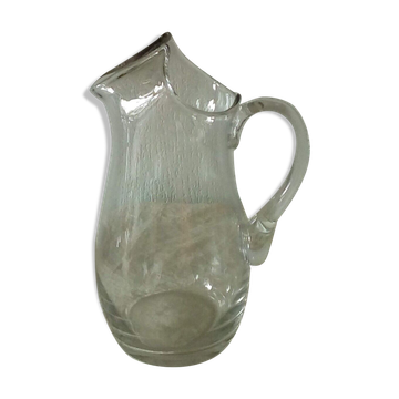 Cruche carafe pichet en cristal bec pince