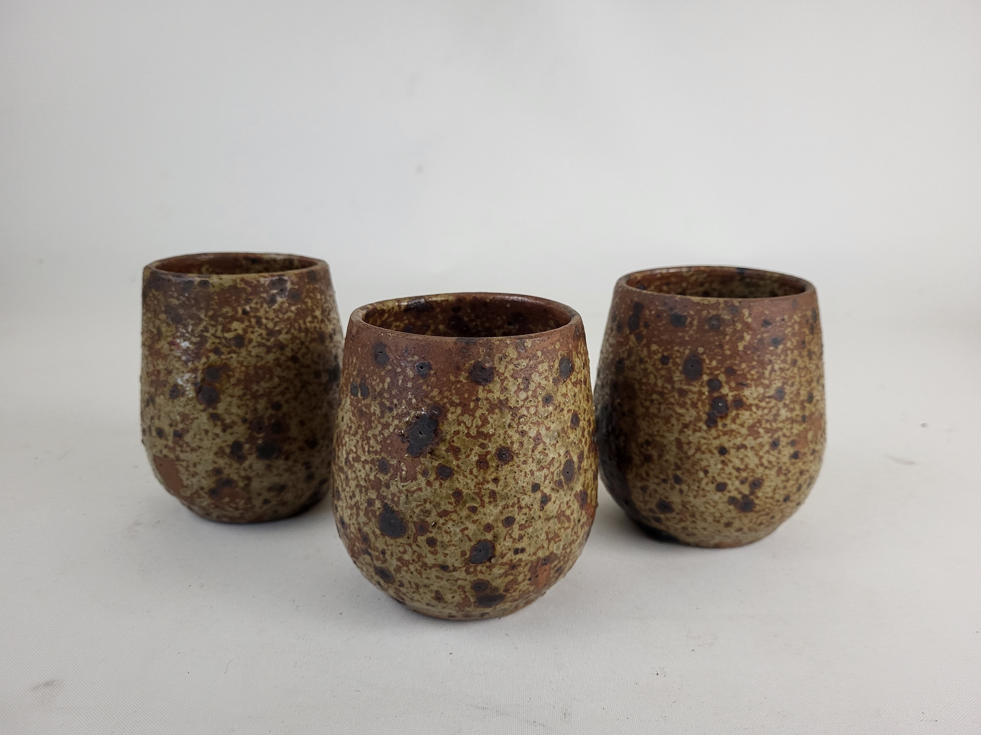 3 Pyrite stoneware cups