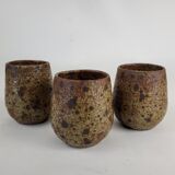 3 Pyrite stoneware cups
