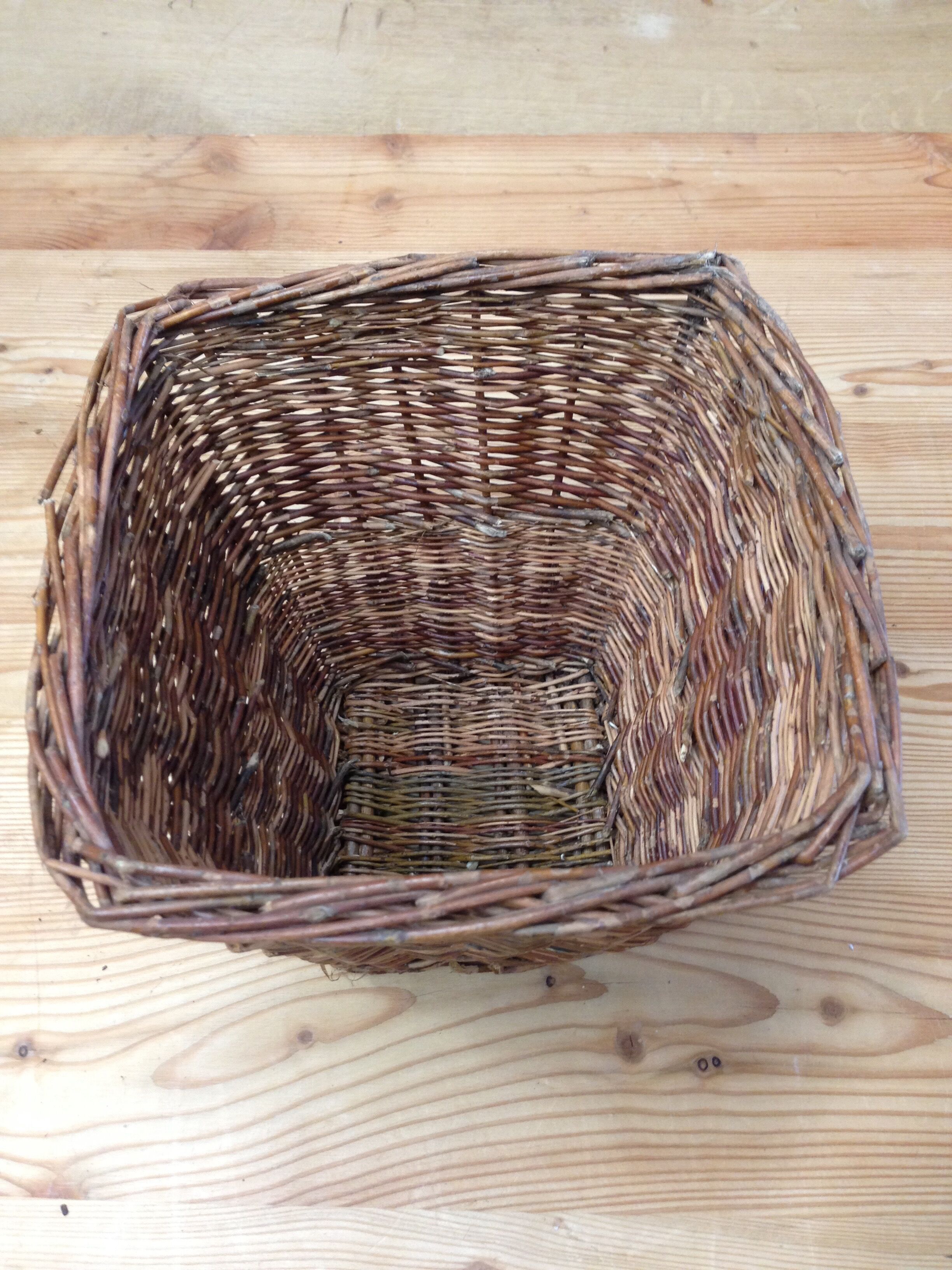 Small square braided basket